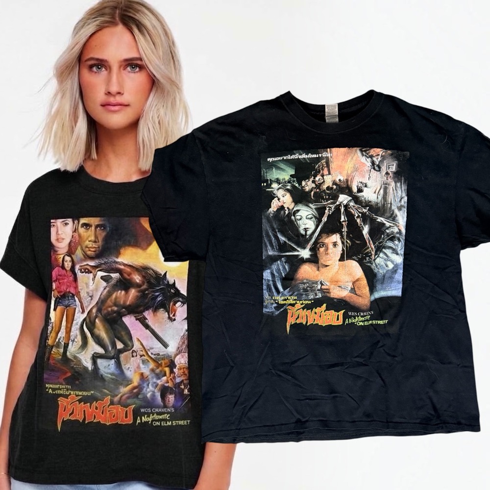 Gildan Graphic Tee A Nightmare On Elm Street Thai Poster Black XL